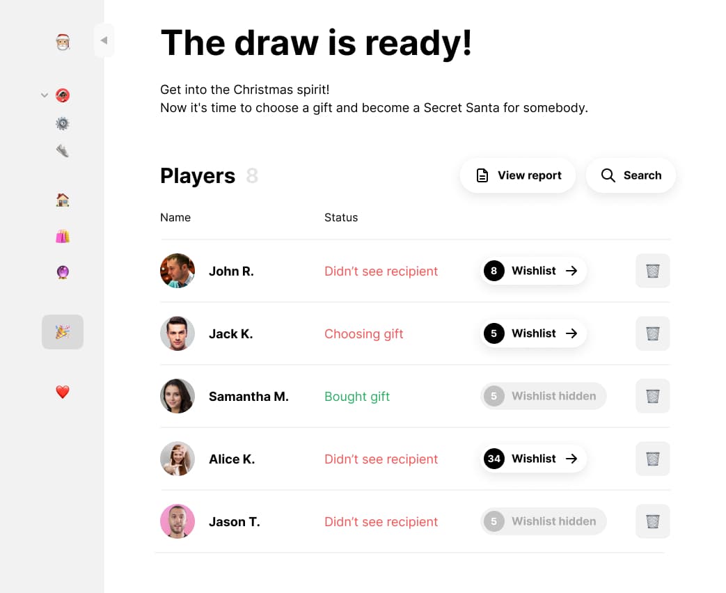 Invite players with a link